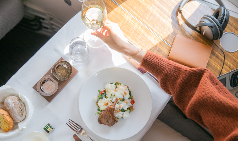 Healthier meals and metabolism-boosting drinks make their way onto Cathay's first class menu.