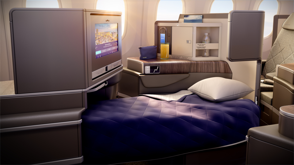 El Al's Boeing 787 Dreamliner business class.