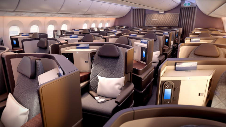 El Al's Boeing 787 Dreamliner business class.