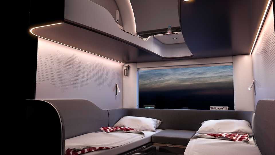 The newly designed sleeper pod configuration.