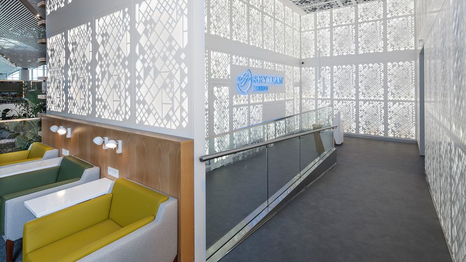 Entrance to the new SkyTeam Lounge, Istanbul.