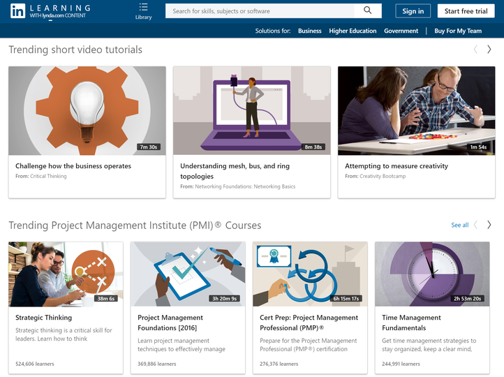 Brush up on just about any corporate skill imaginable with LinkedIn Learning.