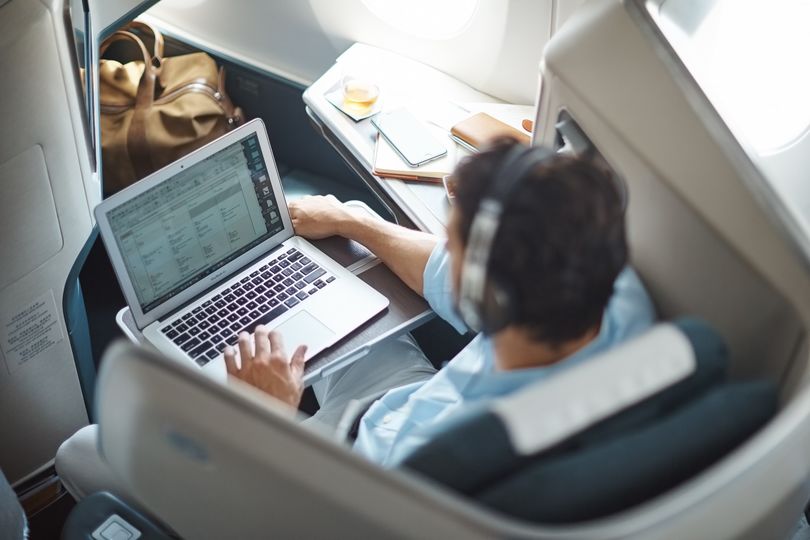 Inflight WiFi on the Airbus A350s will be a great asset to business travellers.. Photo: Cathay Pacific