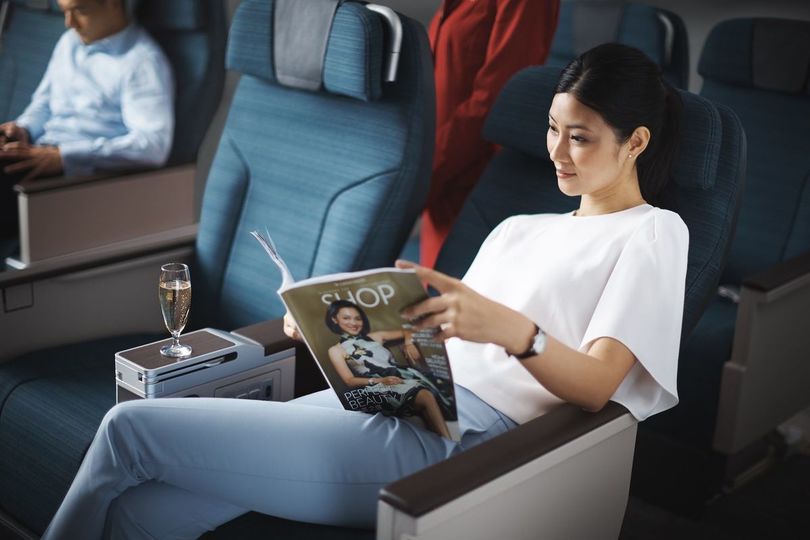 Cathay Pacific's Airbus A350 has the carrier's latest premium economy seats.. Photo: Cathay Pacific