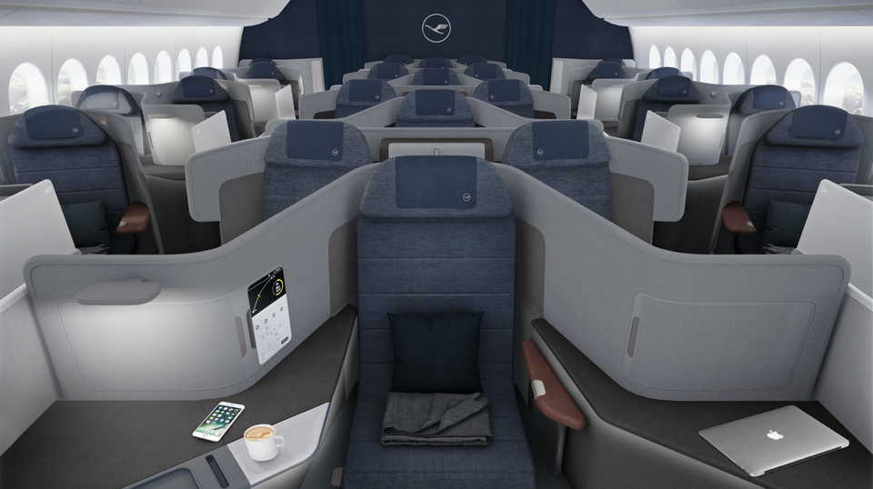 Lufthansa's Boeing 777-9 business class introduces an alternative 1-2-1, 1-1-1 layout.