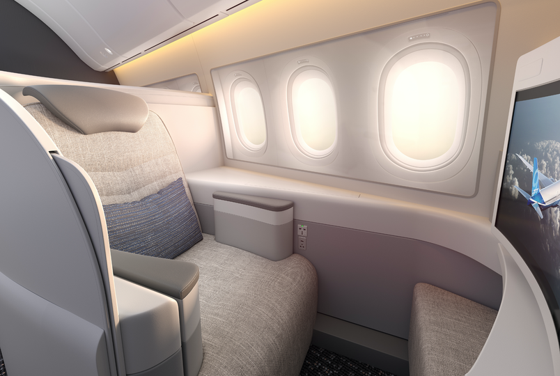 One of Boeing's first class seat concepts for the 777X.