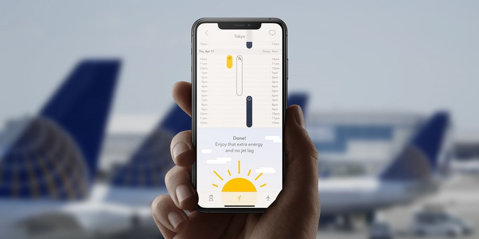 United Airlines recently partnered with the popular Timeshifter app.