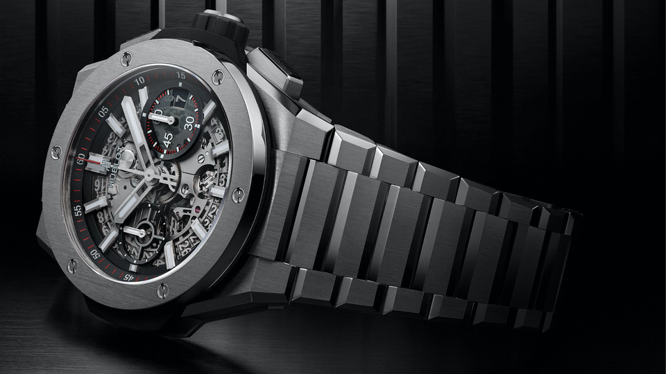 The integrated bracelet gives Hublot's Big Bang a seamlessly crafted look.