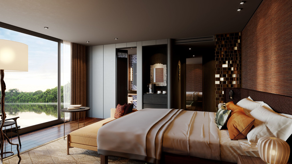 A bedroom on the Aqua Nera.