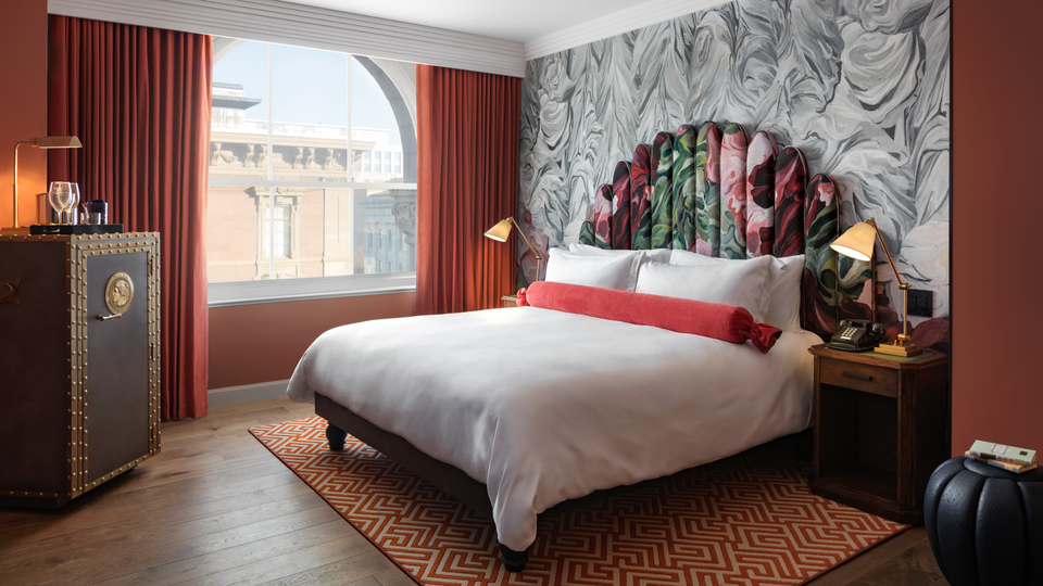 A standard king room at Riggs.