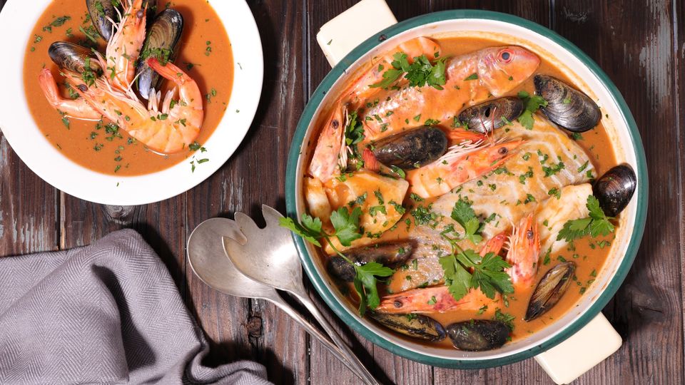 Seafood-rich bouillabaisse is packed with brain-boosting Omega-3.