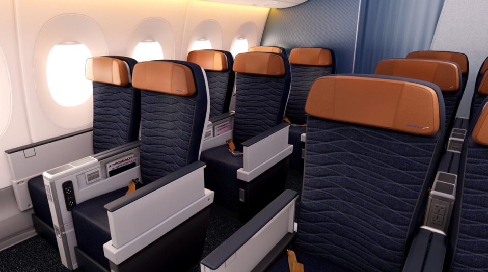 Aeroflot's Airbus A350 premium economy.
