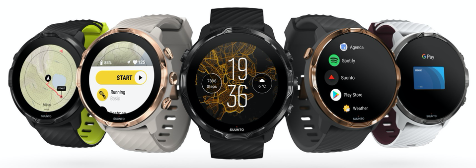 The Suunto7 range includes sports-oriented design features that translate well to life on the road.