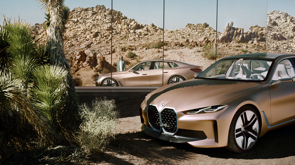 BMW's all-electric Concept i4 Gran Coupe sports sedan.