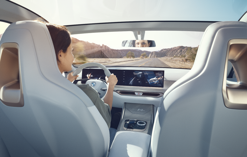BMW's all-electric Concept i4 Gran Coupe sports sedan.