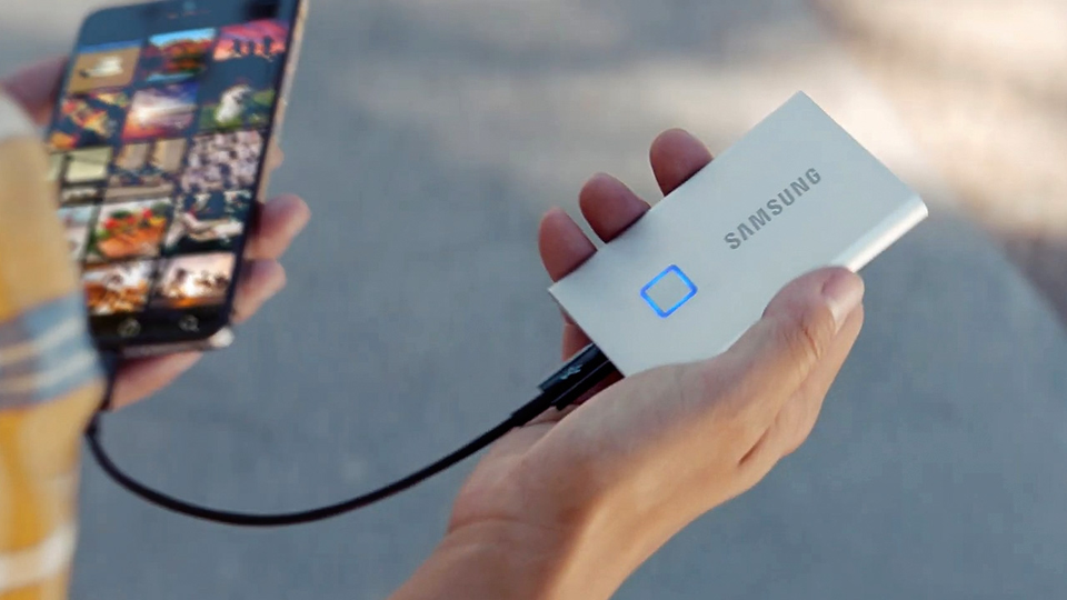 The T7 Touch works with Android smartphones, as well as Windows and Macs.
