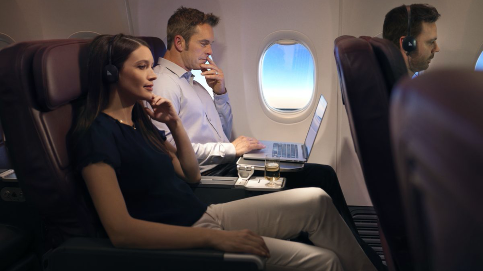There's fast free WiFi on most domestic Qantas Boeing 737 flights.
