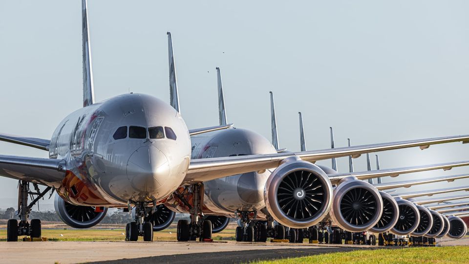 Many airport runways have been transformed into parking lots.
