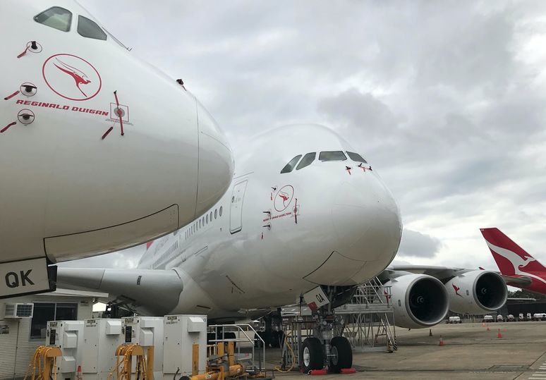Qantas has over 200 jets parked at airports around Australia.