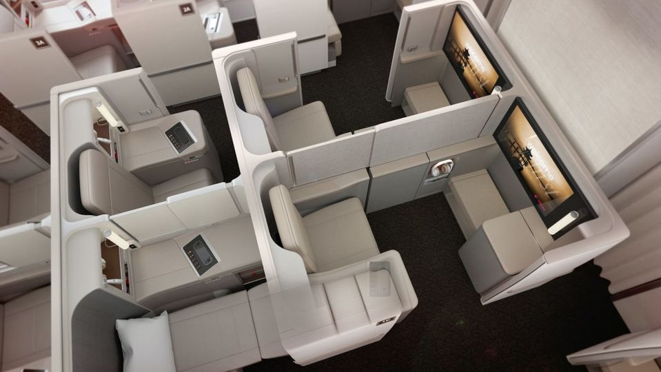 Big screens, big space: China Eastern's Airbus A350 'Air Living Room'.