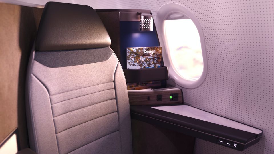 Adient Aerospace's Aspect business class seat for single-aisle jets.