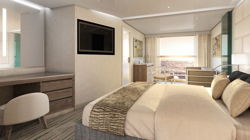 Larger suites and private sundecks will appeal to cruisers wanting more of their own space.