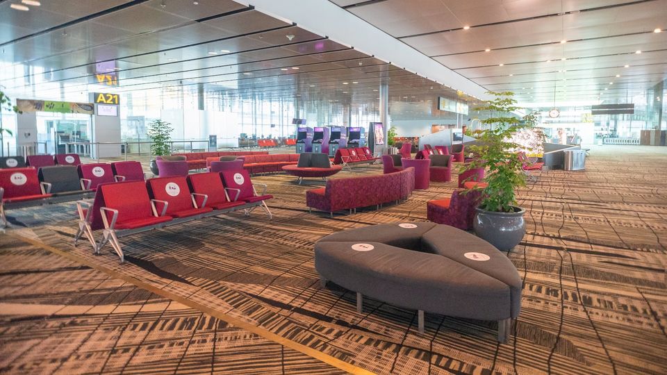 Changi Airport's new T3 transit passenger area.