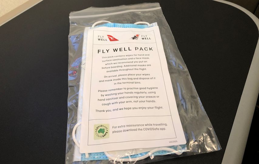 This Fly Well pack is now distributed on all domestic Qantas and Jetstar flights.