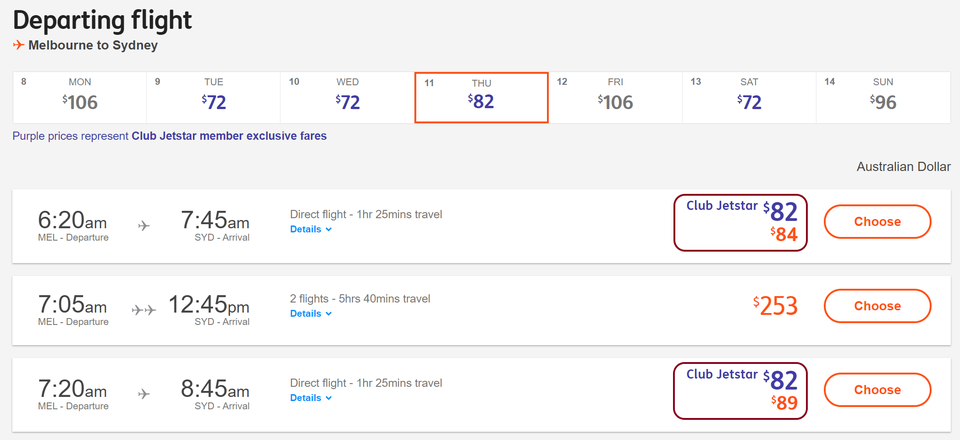 Club Jetstar discounts can be very hit-and-miss....