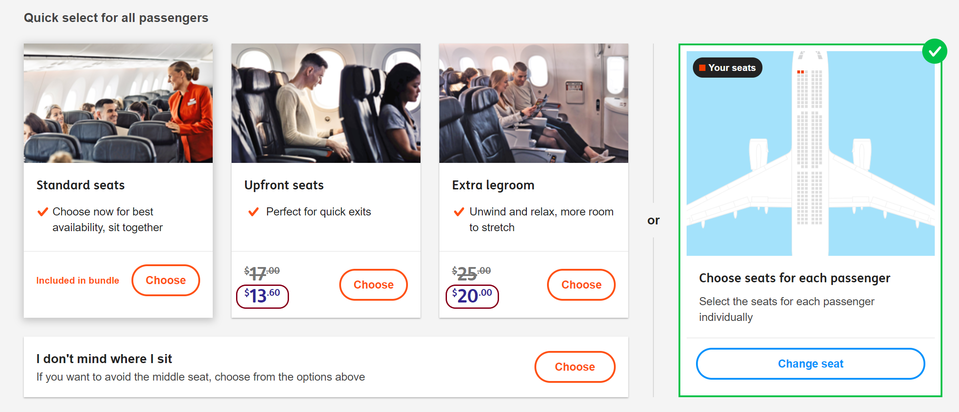 Discounted seats (including extra legroom) come with Club Jetstar membership.