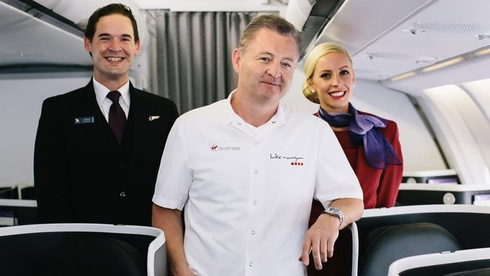 Mangan is proud of his work in helping train Virgin's cabin crew for food and drink service.