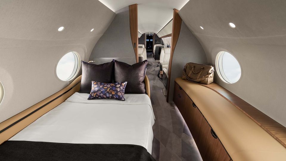The forthcoming Gulfstream G700 sports this elegant master bedroom.