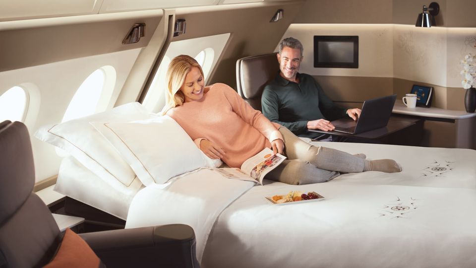Singapore Airlines' latest A380s sport six spacious first class suites.