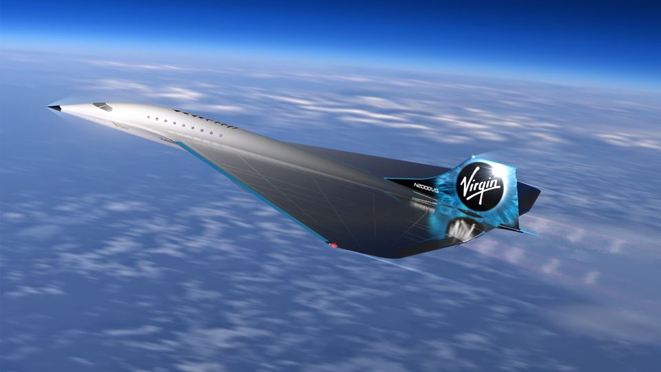The design concept for Virgin Galactic's March 3 supersonic jet.