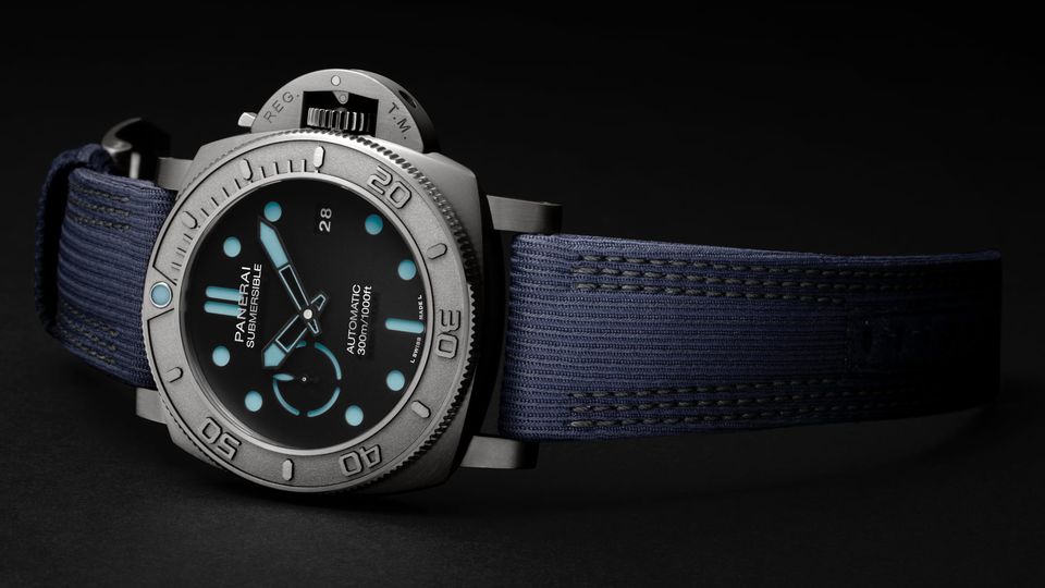 Panerai's PAM00985 is made from recycled titanium and comes on a recycled strap. It also comes with an up-close look at environmental change with explorer Mike Horn.