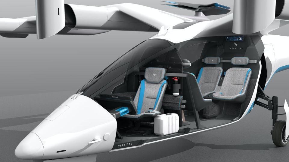 Vertical Aerospace's VA-1X prototype has room for one pilot and four passengers.