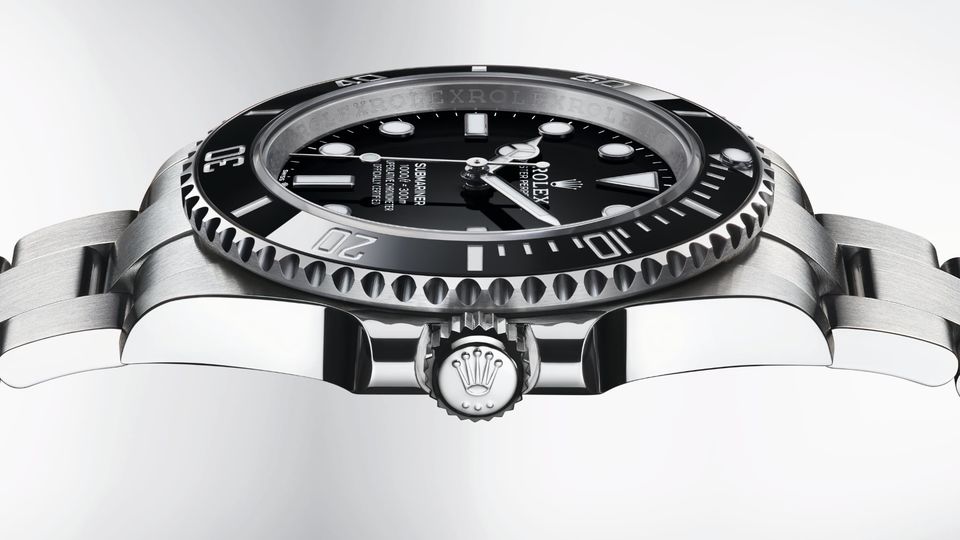The refined profile of the new Rolex Submariner reference 124060 ($11,400).