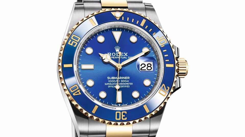 Blue and gold add some sparkle to the reference 126613LB Submariner ($20,200).