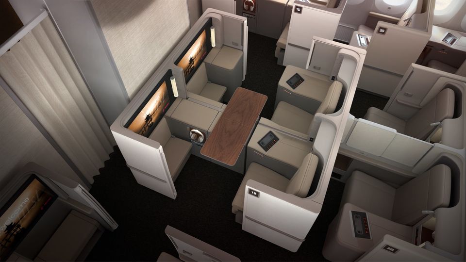 One approach to A350 first class: the business/first 'front row' approach, as adopted by China Eastern.
