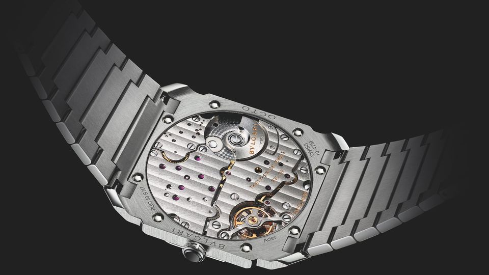 The business end of the Octo Finissimo Automatic, the 2.23mm thin BVL 138.