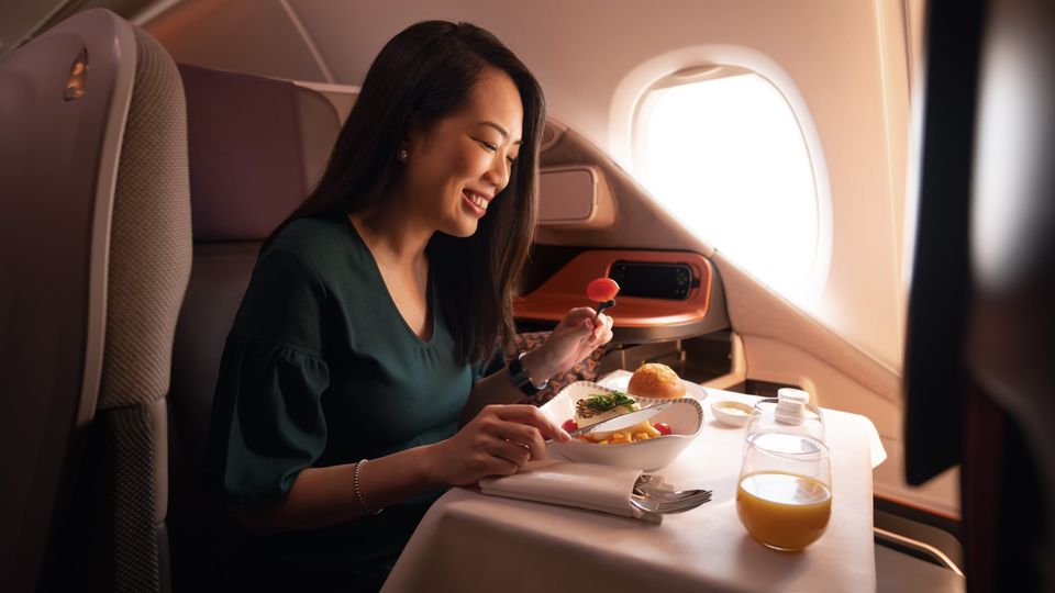Singapore Airlines turned a parked A380 into a unique restaurant experience.
