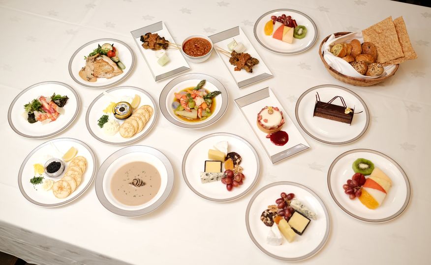 The selection available off Georges Blanc's Paris-bound first class menu.