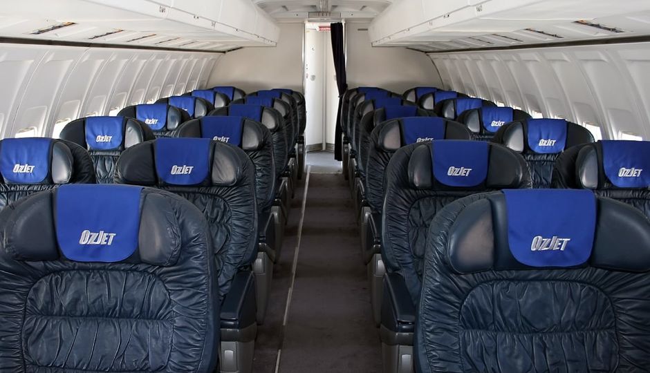OzJet's Boeing 737s sported 60 business class seats, in a 2-2 layout.. Benjamin Freer