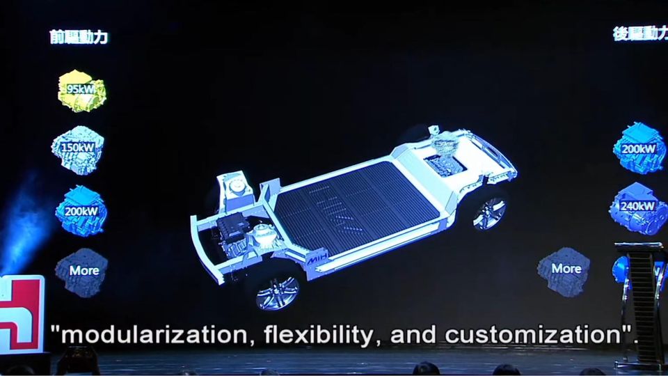 The new Foxconn 'MIH' electric vehicle platform will let manufacturers 'pick and mix' key components.