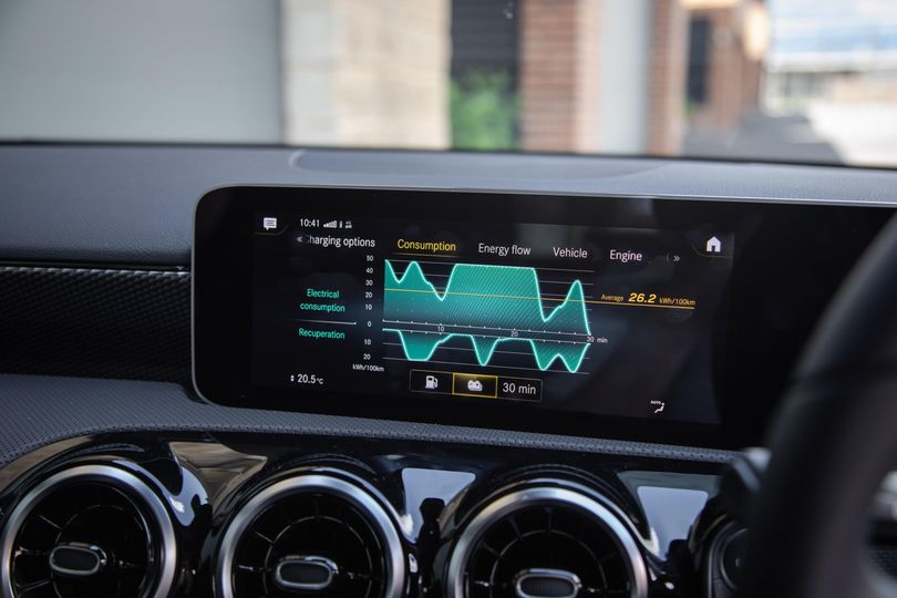 The 2021 Mercedes-Benz A250e plug-in hybrid.