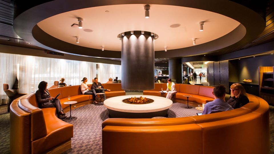 Qantas' LAX business class lounge, which is shared with British Airways and Cathay Pacific.