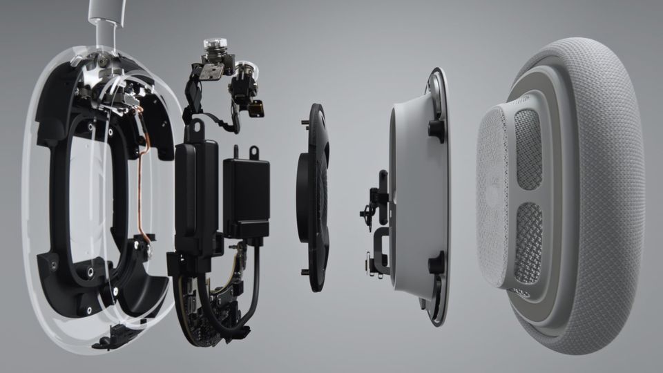 Apple has crammed a lot of acoustic tech into each AirPods Max earcup.