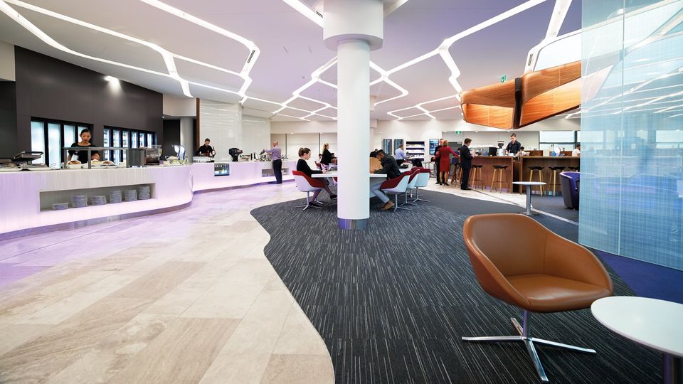 Virgin's 'triangle' travellers can once again relax in a lounge before their flight.