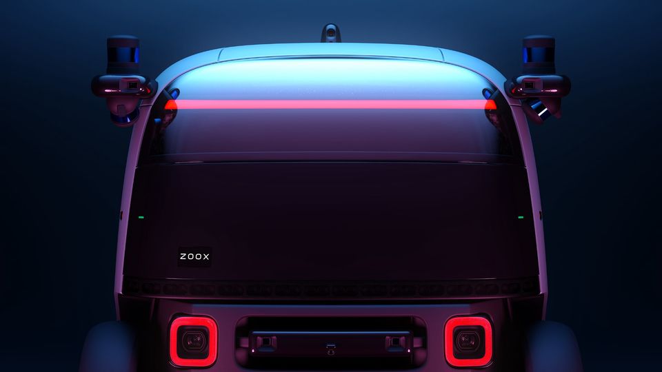 Amazon's self-driving all-electric Zoosk taxi.