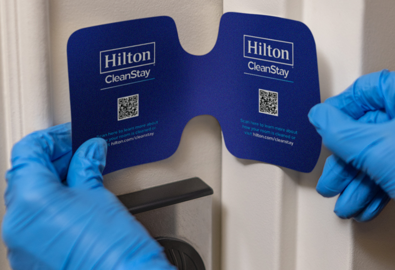 The CleanStay room seal provides visible reassurance and confidence for guests.